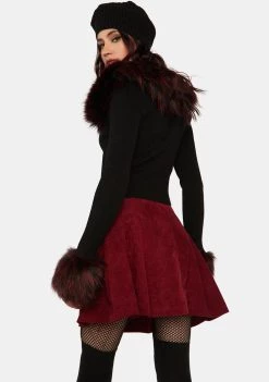 Daisy Street Pleated Skirt Pleated Corduroy Mini Skirt