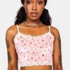 Daisy Street Callie Velvet Crop Top