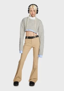 Daisy Street Y2K Flared Trousers