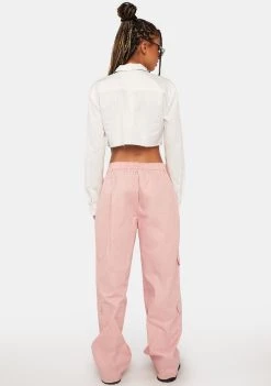Daisy Street Pink Y2K Cargo Pants