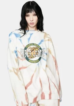 Daisy Street Tie Dye Super League Sweatshirt Tops