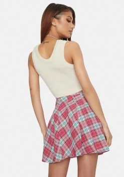 Daisy Street Tops Argyle Golf Crop Top