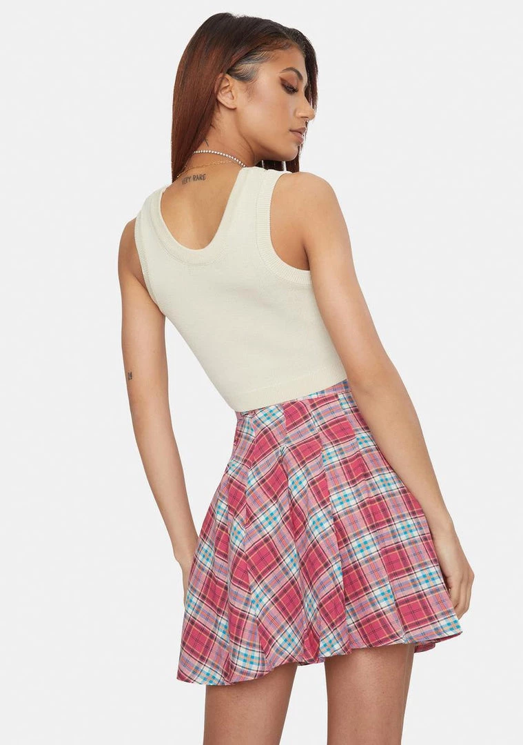 Daisy Street Tops Argyle Golf Crop Top