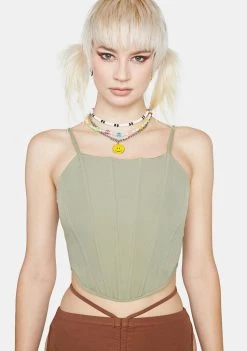 Daisy Street Strappy Corset Top Tops