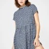 Daisy Street Check Print Smock Dress