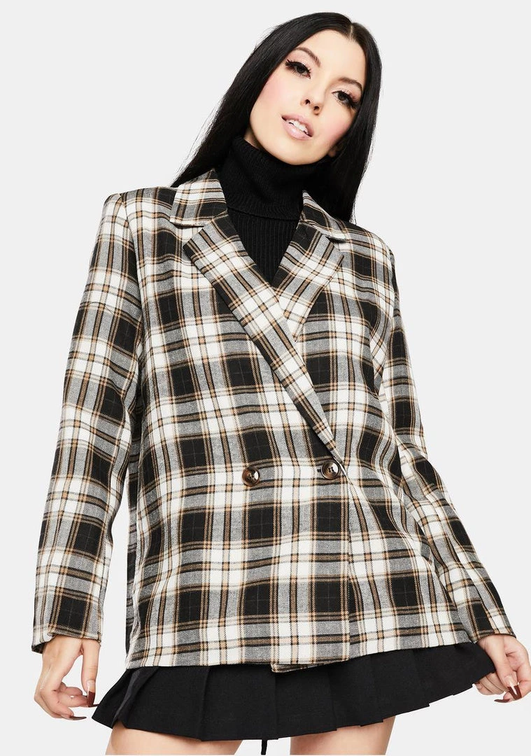 Daisy Street Outerwear Vintage Check Relaxed Blazer