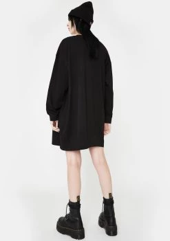 Daisy Street Graphic Print Long Sleeve Dress Dresses