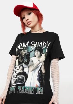 Daisy Street Oversized Eminem Graphic Tee Tops