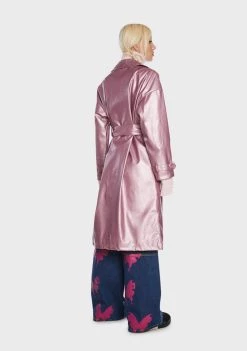 Daisy Street Trench Coats Metallic Trench Coat
