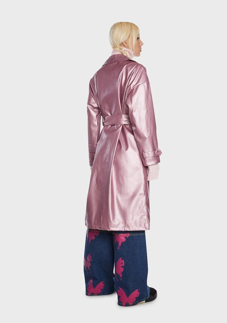 Daisy Street Trench Coats Metallic Trench Coat