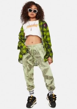 Daisy Street Green Tie Dye Oversized Joggers Bottoms