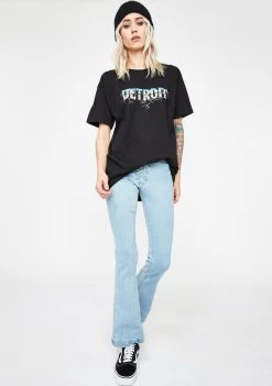 Daisy Street Detroit Graphic Print Tee Tops