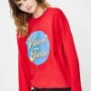 Daisy Street Tops Vibin And Thrivin Graphic Pullover