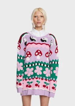 Daisy Street Knitted Novelty Jumper Knit Sweaters