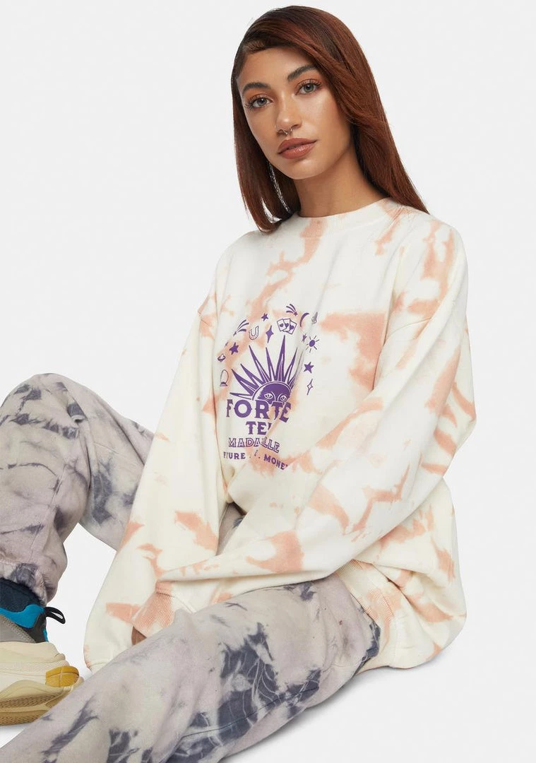 Daisy Street Tie Dye Fortune Teller Sweatshirt