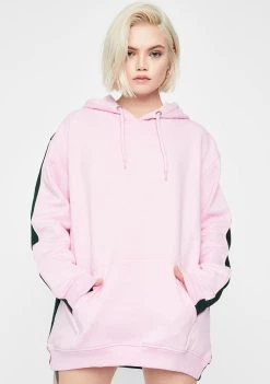 Daisy Street Half And Half Oversized Hoodie Tops