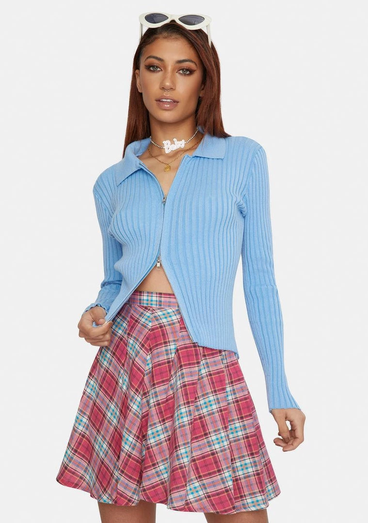 Daisy Street Tops Masie Zipper Cardigans