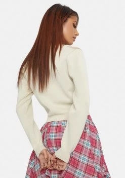 Daisy Street Tops Argyle Golf Cardigan