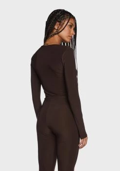 Daisy Street Jerseys Slinky Tie Front Shirt