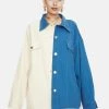Daisy Street Outerwear Color Block Boyfriend Denim Jacket