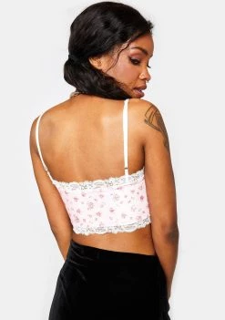 Daisy Street Callie Velvet Crop Top