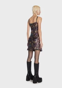 Daisy Street Club Dresses Multi Sequin Mini Dress