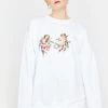 Daisy Street Cherub Oversized Crewneck Sweatshirt Tops