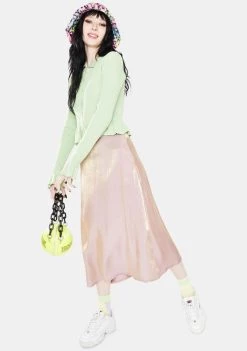 Daisy Street Bias Midi Skirt