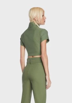 Daisy Street Sage Crop Top