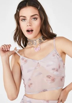 Daisy Street Tops Cherub Mesh Cami
