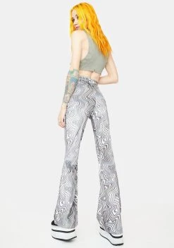 Daisy Street Becky Printed Flare Pants Bottoms