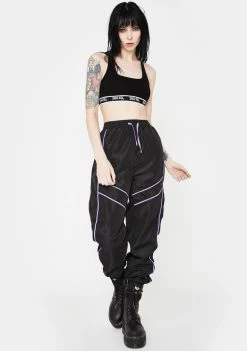 Daisy Street Paneled Sports Trousers Bottoms