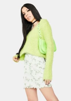 Daisy Street Butterfly Mesh Mini Skirt Bottoms