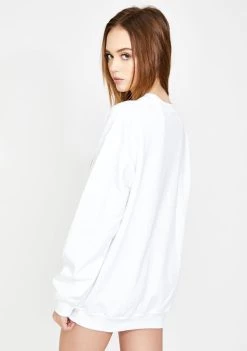 Daisy Street Tops USA Graphic Print Boyfriend Sweater