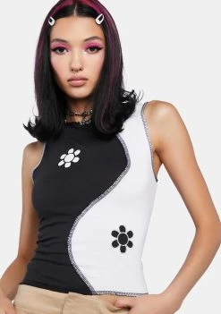 Daisy Street Yin & Yang Crop Top