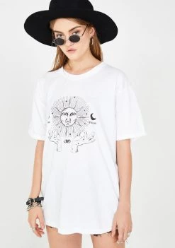 Daisy Street Astrology Graphic Tee Tops