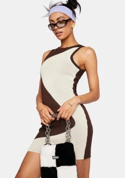 Daisy Street Wavy Knit Mini Dress Dresses