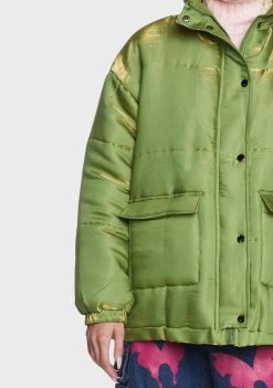 Daisy Street Shimmer Puffer Jacket