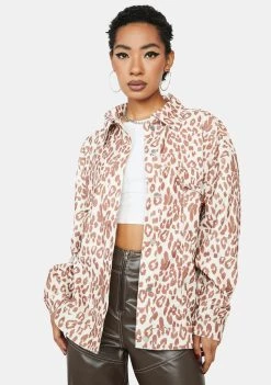 Daisy Street Boyfriend Leopard Jacket