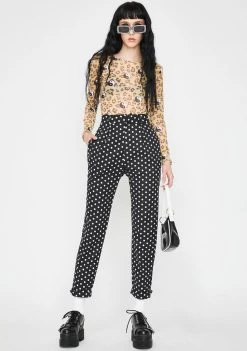 Daisy Street Polka Dot Cigarette Trousers Bottoms
