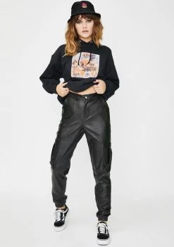 Daisy Street Vegan Leather Cargo Pants