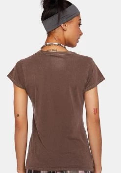 Daisy Street Cat Graphic Tee Tops