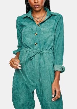 Daisy Street Jumpsuits & Rompers Button Up Corduroy Jumpsuit