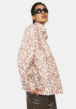 Daisy Street Boyfriend Leopard Jacket