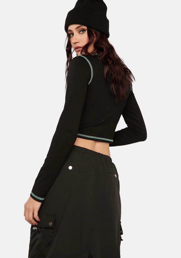 Daisy Street Sun Printed Crop Top