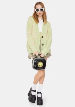 Daisy Street Green Knit Daisy Cardigan