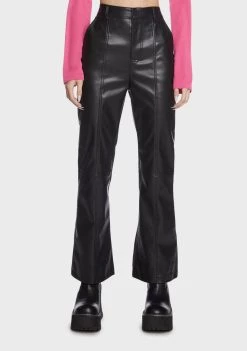 Daisy Street Vegan Leather Star Trousers