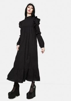 Daisy Street Dresses Riley Ruffle Dot Maxi Dress