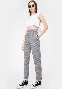 Daisy Street Check Cigarette Trousers Bottoms