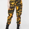Daisy Street Neon Camo Cargo Pants